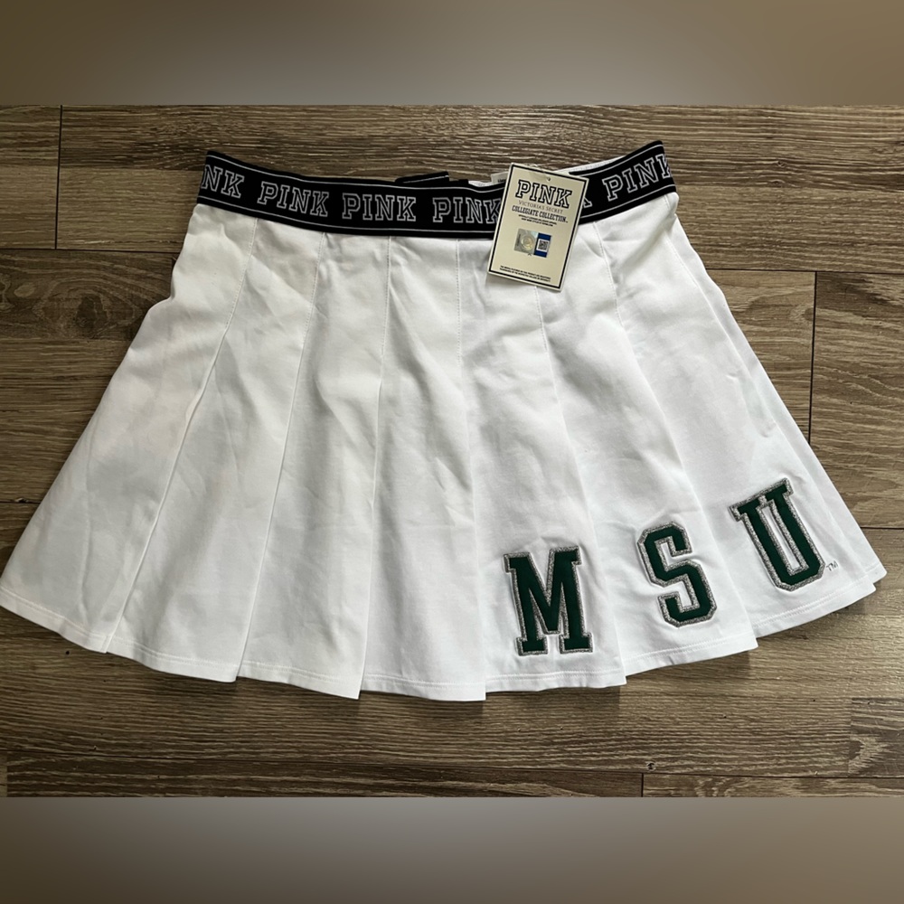 VS PINK COLLEGIATE COLLECTION MSU golf skirt NWT